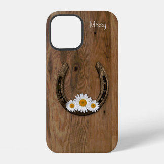 Coque iPhone 12 Étui pour iPhone 12 Fer à Cheval et Marguerites