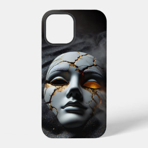 Coque iPhone 12 Étui pour iPhone 12 Masque en Porcelaine Craquelée