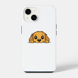 Coque Pour iPhone 14 Étui pour iPhone 14 avec un chiot Golden Retriever