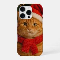 Étui pour iPhone 16 Pro Santa Cat