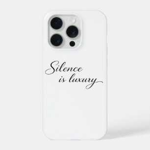 Étui pour iPhone 16 Silence Is Luxury Minimaliste