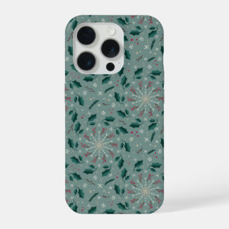 Étui pour iPhone à motif botanique hivernal