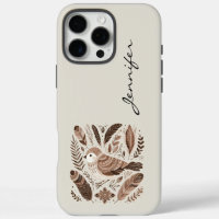 Étui pour iPhone / iPad à plumes d'oiseau bohème b