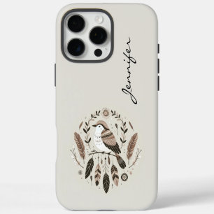 Coque iPhone 16 Pro Max Étui pour iPhone / iPad Feather Sacred Skies Bird