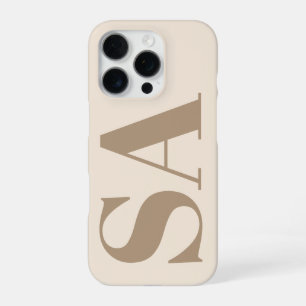 Coque iPhone 16 Pro Étui tendance Antique White avec monogramme Case-M