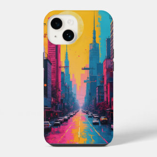 Coque Pour iPhone 14 Étuis pour iPhone (paysage urbain vibrant)