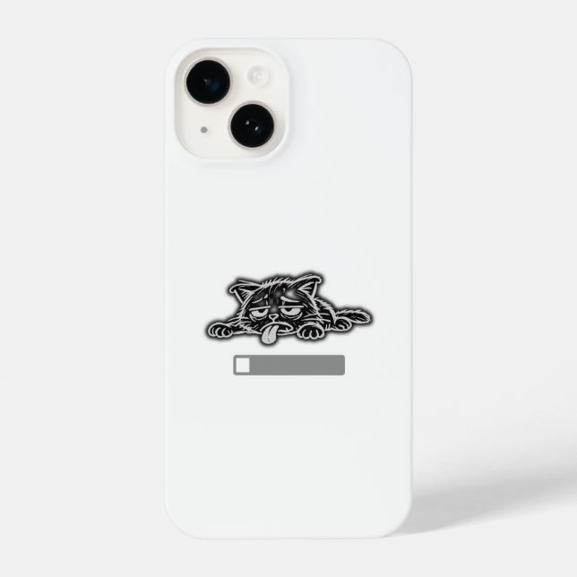Coque iPhone Exhausted cat (Verso)