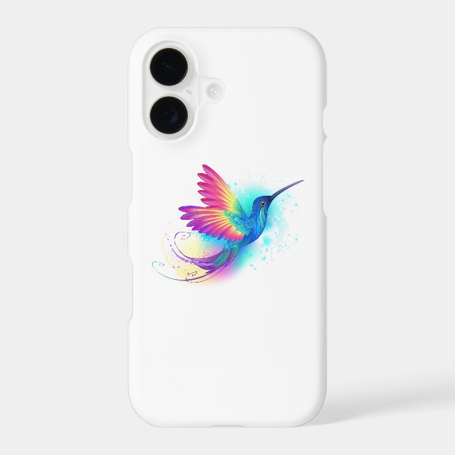 Coque iPhone Exotic Rainbow Hummingbird (Verso)