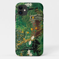 Coque iphone exotique de paysage de Henri Rousseau