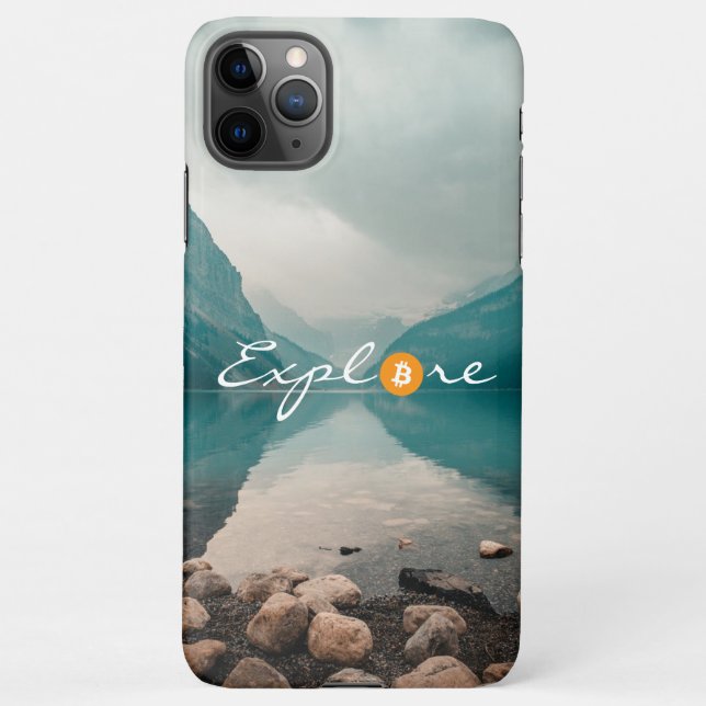 Coque iPhone Explorez le monde avec Bitcoin (Dos)