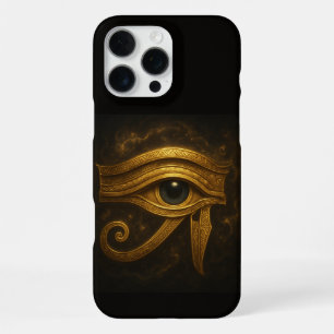 Coque iPhone 16 Pro Max Eye of Horus Gold Boîtier de téléphone égyptien