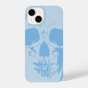Coque Pour iPhone 14 Face du crâne bleu