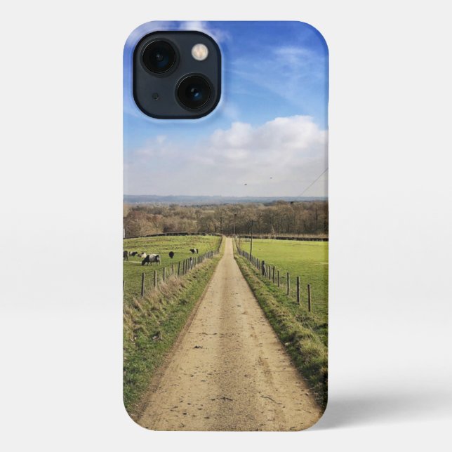 Coque iPhone Farms | English Countryside Dirt Road (Verso)
