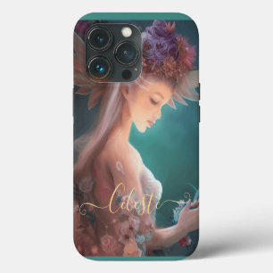 Etui iPhone 13 Pro Fée dans le jardin au clair de lune aquarelle
