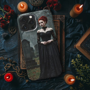 Etui iPhone 13 Pro Max Femme gothique dans le cimetière