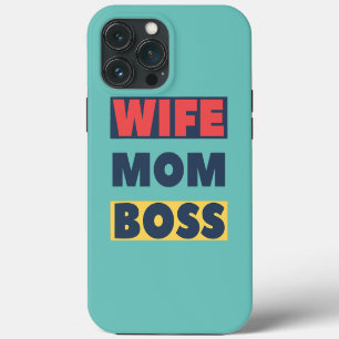 Etui iPhone 13 Pro Max Femme Maman Boss Drôle Mère's Day Design 