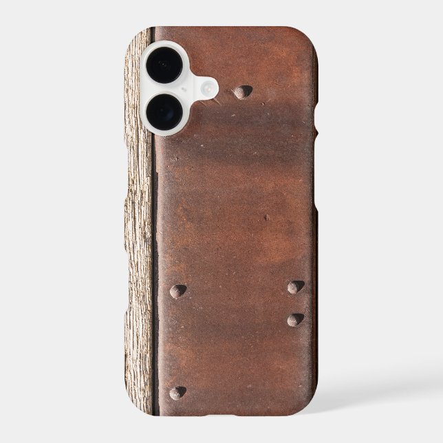 Coque iPhone Fer, bois, boulons rendent robuste (Verso)