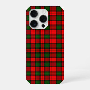 Coque iPhone 16 Pro Festive Holiday Red et Green Scottish Plaid