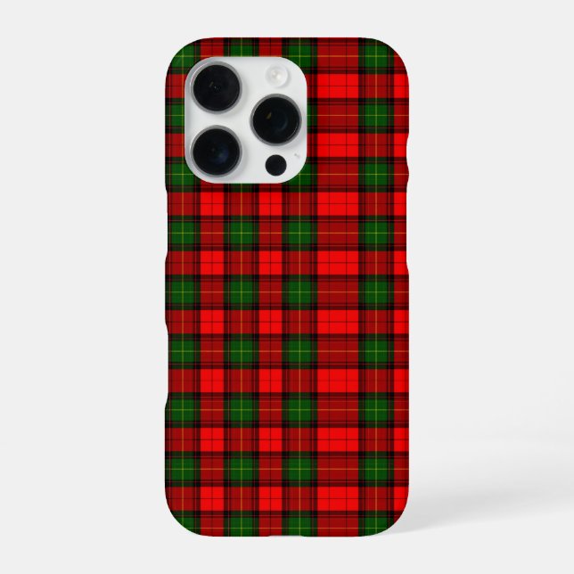 Coque iPhone Festive Holiday Red et Green Scottish Plaid (Verso)