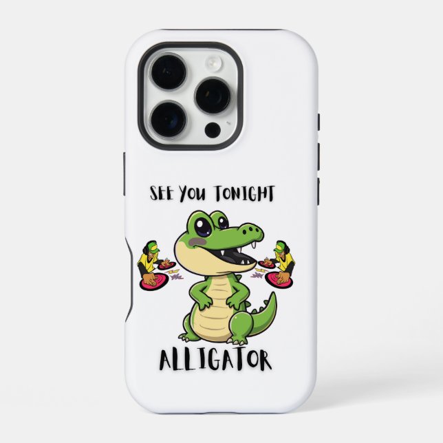 Coque iPhone Fête d'animaux Alligator (Verso)