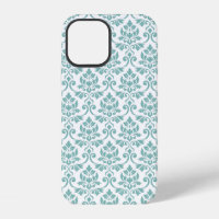 Feuille de Damas motif sarcelle