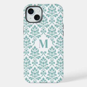 Feuille Motif Damask Sarcelle (Sur mesure)