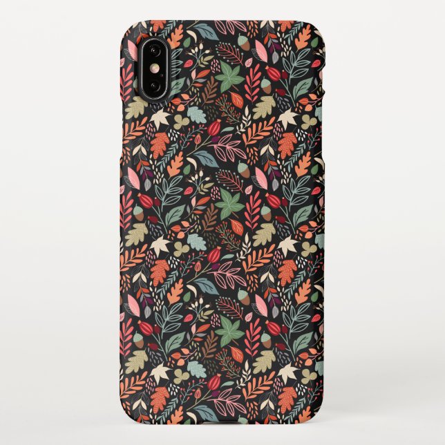 Coque iPhone Feuilles d'automne colorées (Dos)