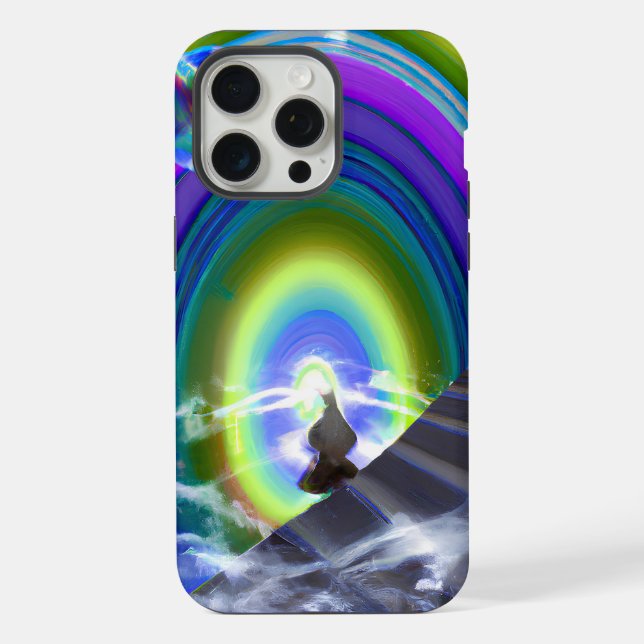 Coque iPhone Figure de mystère au Stargate interdimensionnel (Verso)