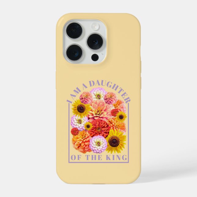 Coque iPhone Fille du Roi Affirmation Florale (Verso)