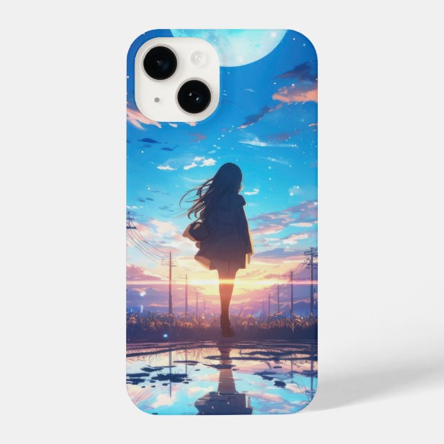 Coque iPhone Fille japonaise au milieu de l'eau... (Verso)