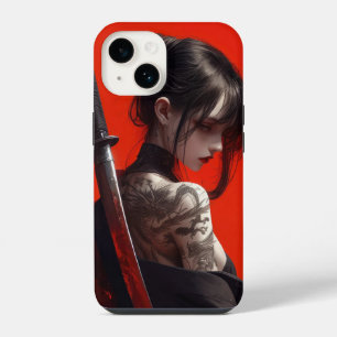 Coque Pour iPhone 14 fille samouraï