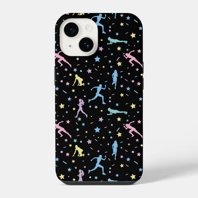 Coque iPhone Filles Cross Country, Terrain de piste, Marathon R (Verso)