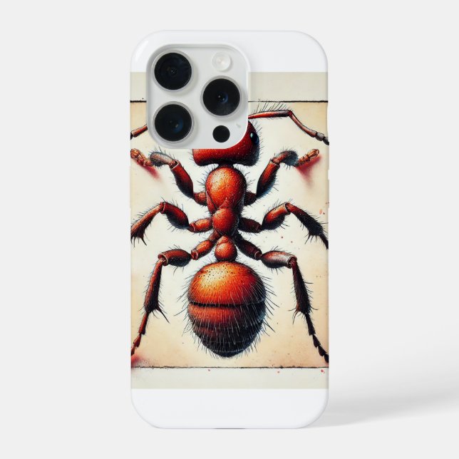 Coque iPhone Fire Ant Dorsal View 051124IREF224 - Watercolor (Verso)