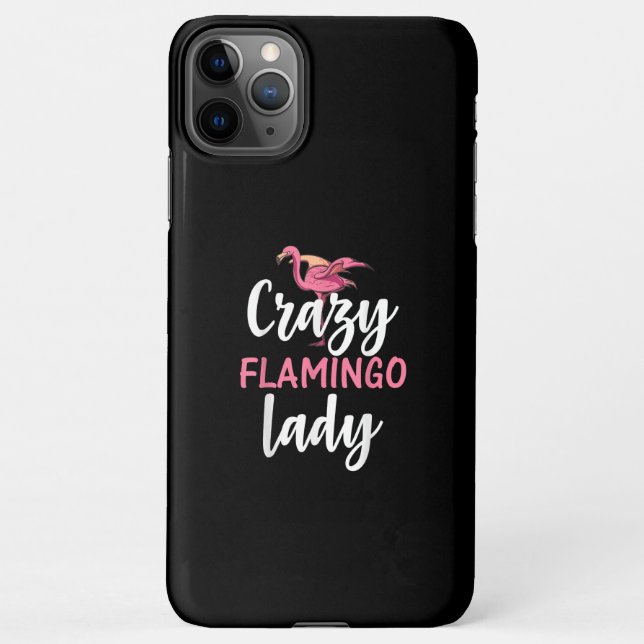 Coque iPhone Flamant rose - La Dame du Flamant rose fou (Dos)