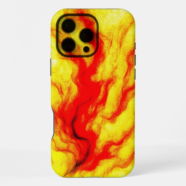 Coque iPhone Flame - Abstrait Incendie (Verso)