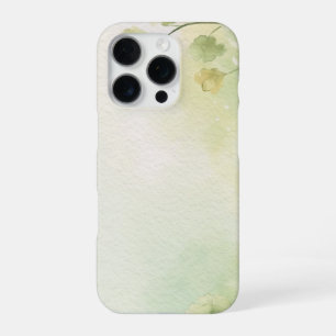 Coque iPhone 16 Pro Fleur abstraite Alchemilla vert doux