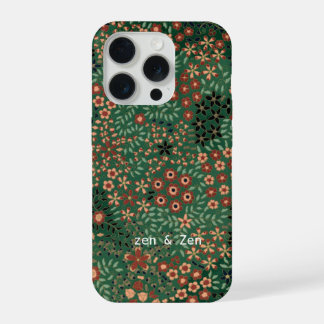 Fleur Colorée I Art Japonais I Vert et Rouge
