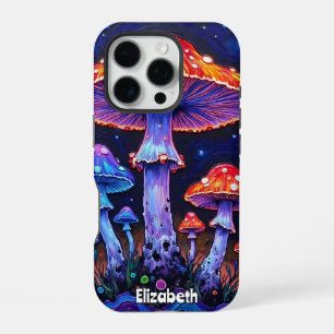 Coque iPhone 16 Pro Fleur de Champignon Éthérée