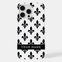 Fleur de Lis, Black on White, Black, Your Name