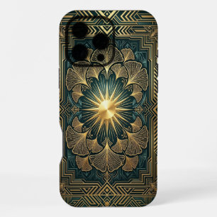 Coque iPhone 16 Pro Max Fleur de mandala dorée   Boîtier Gold pour iPhone 