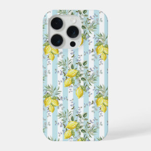 Fleur d'Italienne au citron rayure florale Méditer