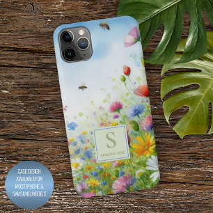 Coque iPhone 16 Pro Max Fleurs champêtres printanières colorées Art floral