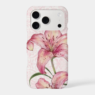 Coque iPhone Fleurs de Lys Roses Botaniques Romant