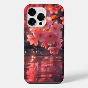 Coque Pour Pour iPhone 14 Pro Max Fleurs de Sakura roses sur l'eau Nature printani