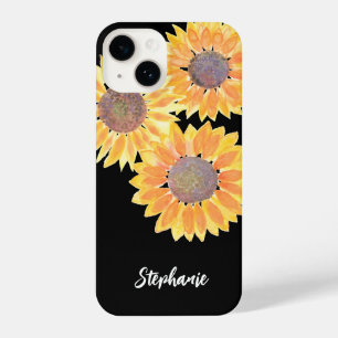 Coque Pour iPhone 14 Fleurs de soleil personnalisées