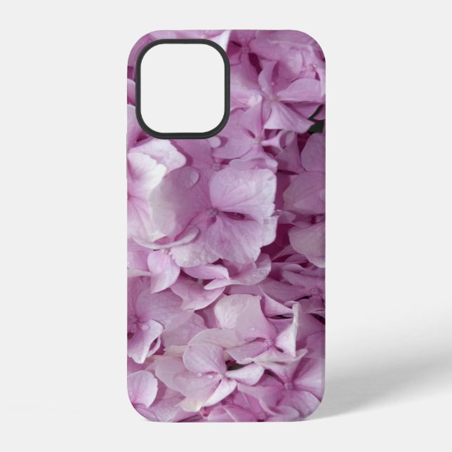 Coque iPhone Fleurs D'Hydrangée Rose (Verso)