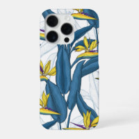 Fleurs d'oiseau de paradis sur fond blanc