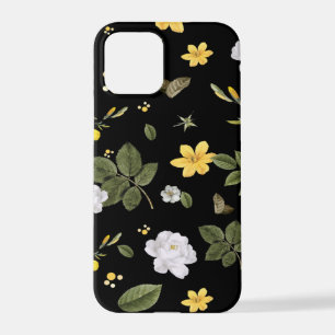Coque iPhone 12 Pro Fleurs jaunes et roses blanches 2