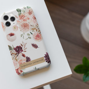 Coque iPhone 11Pro Max Fleurs Pastel Modernes & Cadeau Personnalisé Kraft