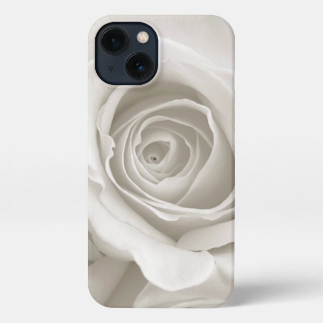 Coque iPhone Fleurs | Roses blanches (Verso)